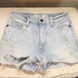 High waisted jean shorts